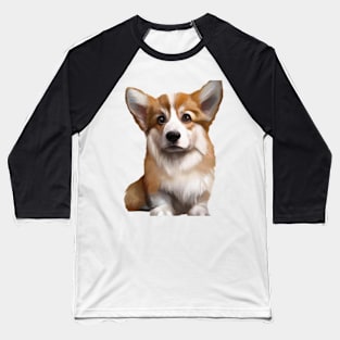 Cute Pembroke Welsh Corgi Drawing Baseball T-Shirt